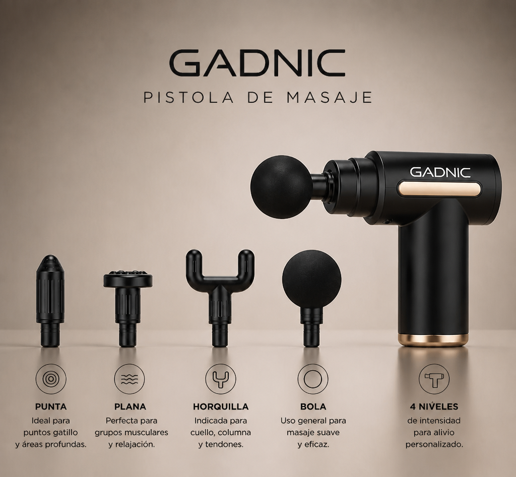 Pistola Masajeadora 4 en 1